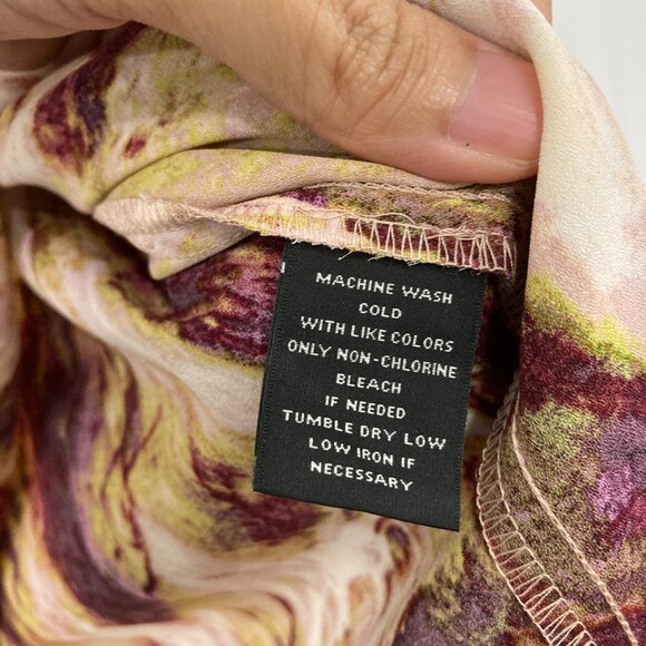 New Investments Top size 1X Multi Color Abstract Long Sleeve Popover Office - Picture 8 of 11